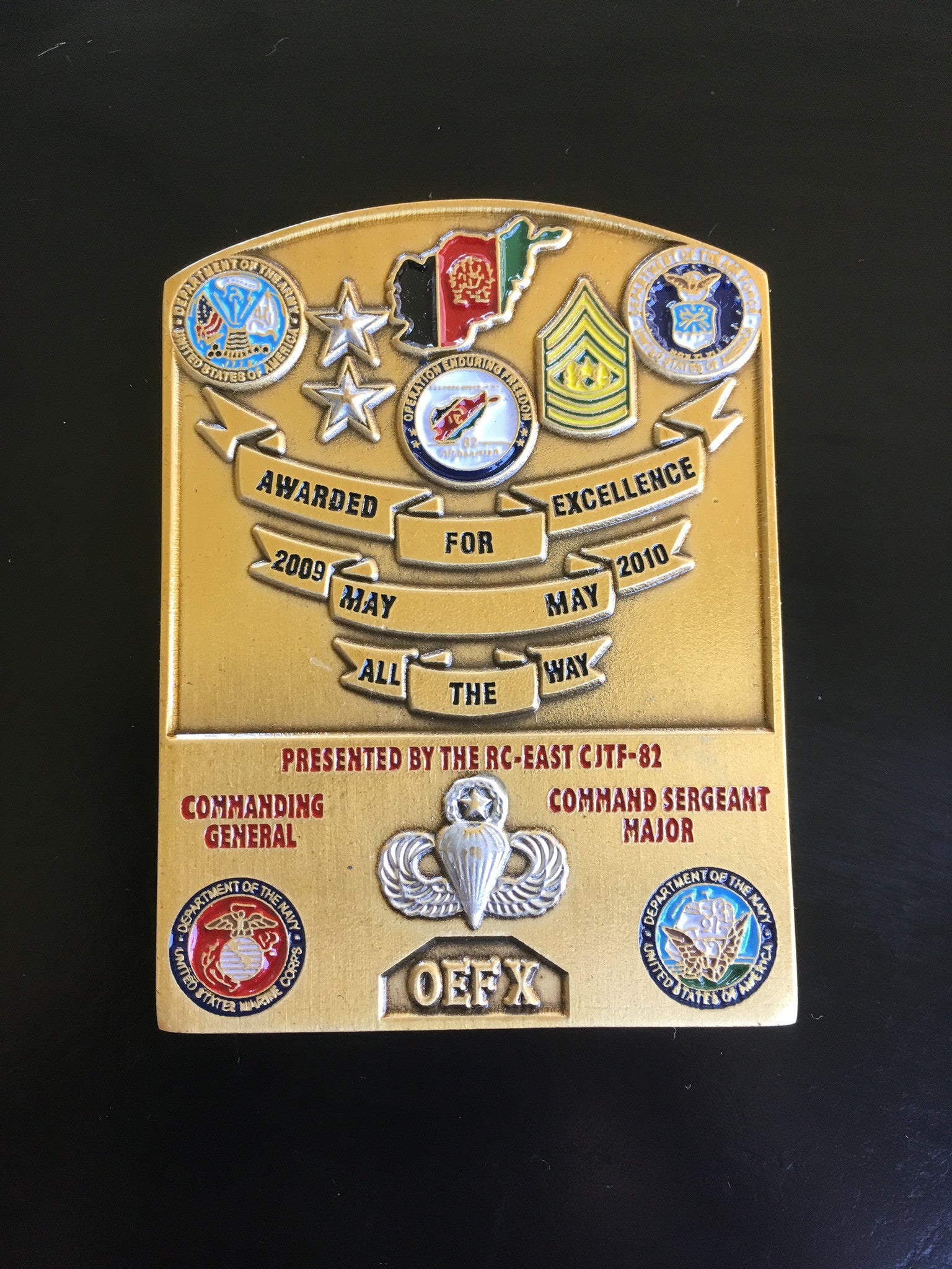 RC-East Commander & CSM OEF X CJTF-82 MG Scaparrotti & CSM Capel