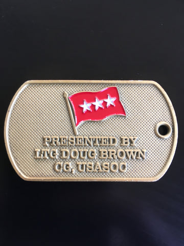 USASOC Commanding General (3rd) LTG Bryan 'Doug' Brown (Dog Tag)