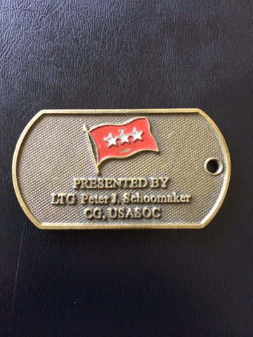 USASOC Commanding General (1st) LTG Peter J. Schoomaker