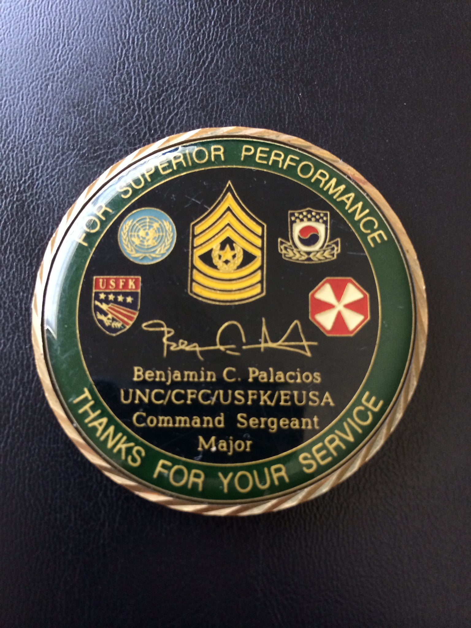 UNC/CFC/USFK/EUSA Command Sergeant Major CSM Benjamin Palacios