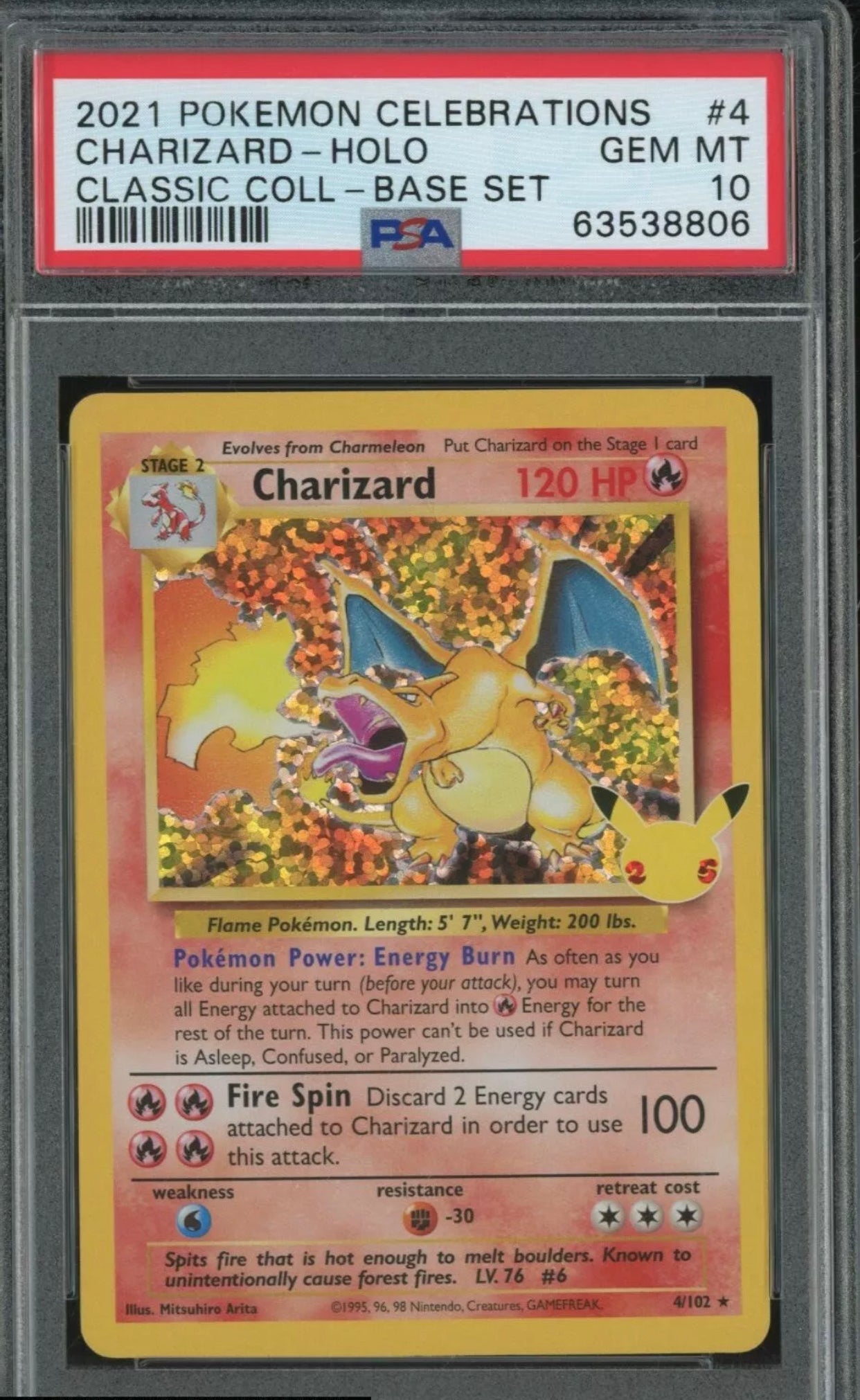 2021 Pokemon Celebrations Charizard - Holo - PSA 10 ChallengeCoinTrader, LLC 2021 Pokemon Celebrations Charizard - Holo - PSA 10 ChallengeCoinTrader, LLC