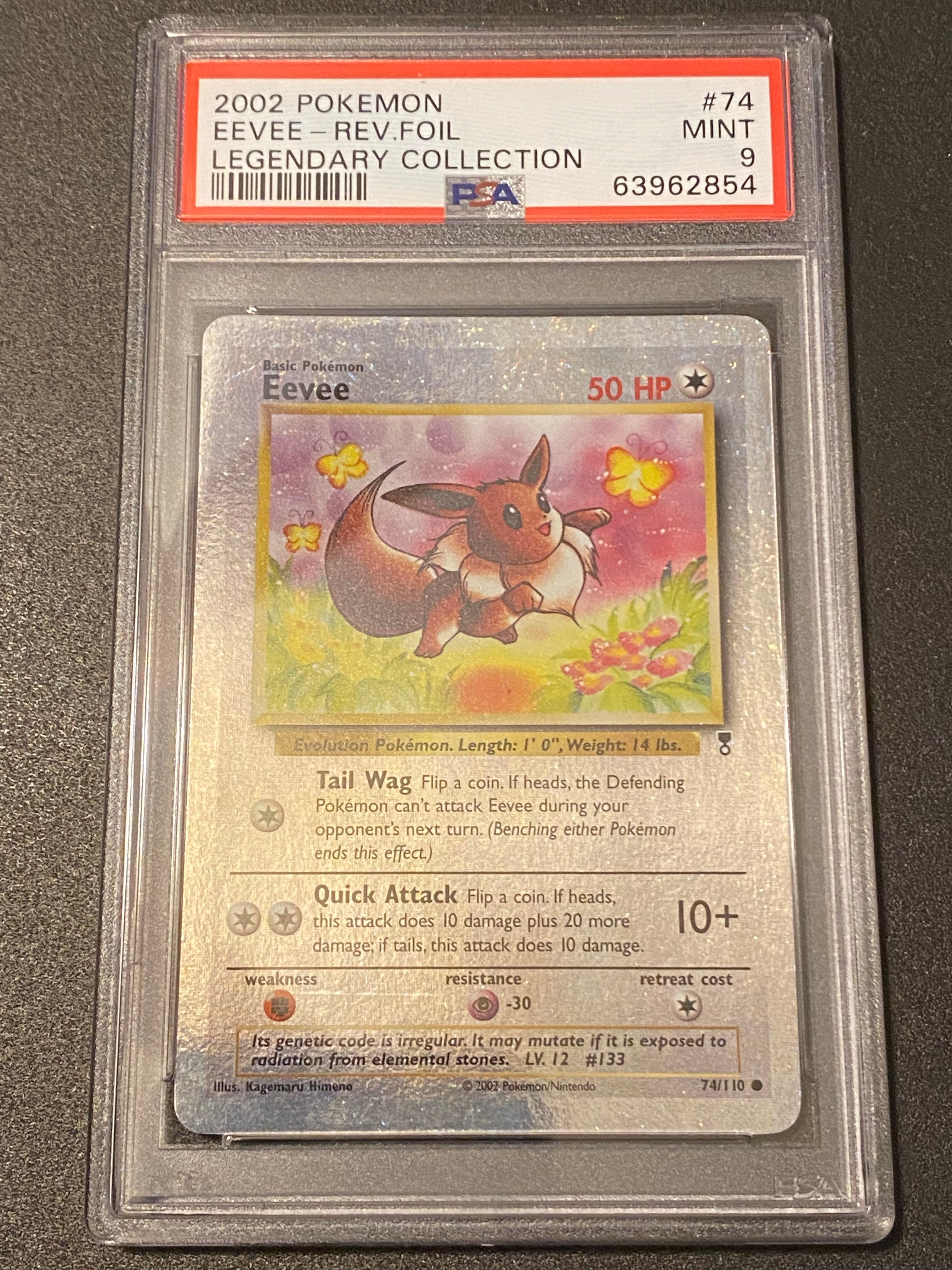 2002 Pokemon Legendary Collection Eevee - Reverse Foil - PSA 9 ChallengeCoinTrader, LLC 2002 Pokemon Legendary Collection Eevee - Reverse Foil - PSA 9 ChallengeCoinTrader, LLC