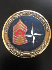 Allied Command Operations Senior NCO SgtMaj Alford McMichael
